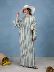 Green & Grey Crochet Kaftan