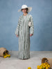 Green & Grey Crochet Kaftan