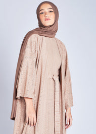 Dantel Abaya Camel | Abayas | Aab Modest Wear