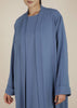 Two Piece Open Abaya With Slip Light Blue
