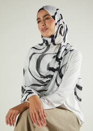 Abstract Ink Premium Modal Hijab