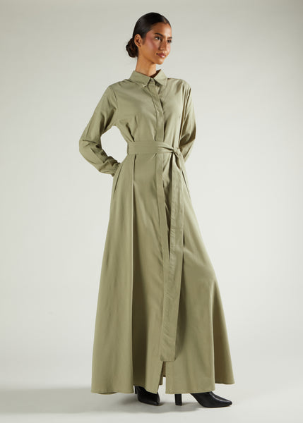aab modest wear soft cotton shirted maxi dress reviews Green Tea Shirted Maxi | Modest Maxi Dresses