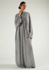Grey Floral Prayer Abaya & Hijab