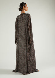 Black Floral Prayer Abaya & Hijab