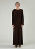 Side Pleat Abaya Chestnut