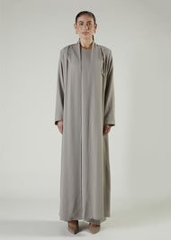 Two Piece Open Abaya Salt