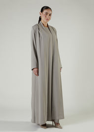Two Piece Open Abaya Salt