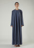 Two Piece Open Abaya Dark Denim