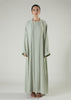 Two Piece Open Abaya With Slip Mint