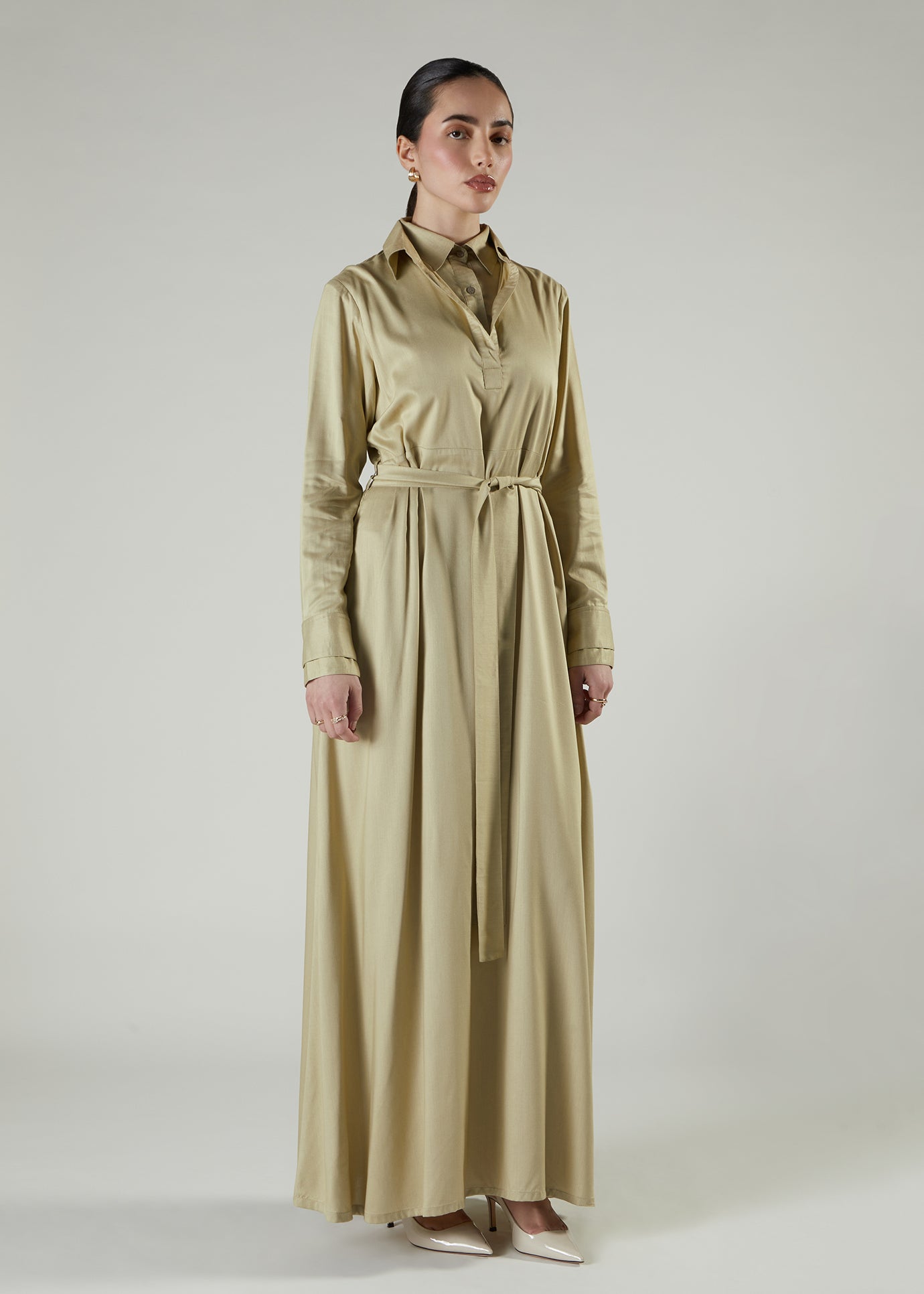 aab maxi dress Fan Sleeve Maxi White | Modest Maxi Dresses