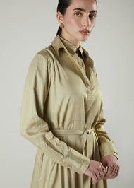 Double Collar Maxi Pewter
