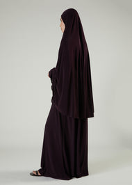 Prayer Abaya Set Plum