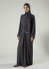 Printed Prayer Abaya Blue Flower