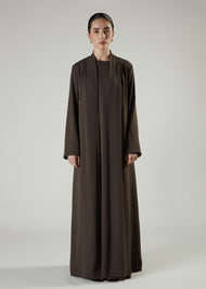 Two Piece Open Abaya Cedar
