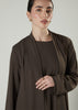 Two Piece Open Abaya Cedar