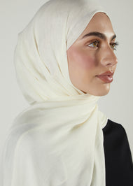 Premium Off White Modal Hijab