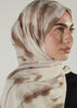 Tie Dye Hijab Beige & Brown