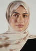 Tie Dye Hijab Beige & Brown