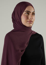 Aubergine Chiffon Silk Hijab