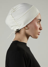 Tie Back Cap Off-White Hijab Cap