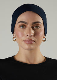 Tie Back Cap Navy Hijab Cap