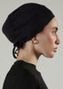 Tie Back Cap Black Hijab Cap