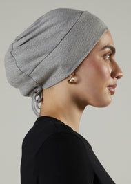 Tie Back Cap Grey Hijab Cap