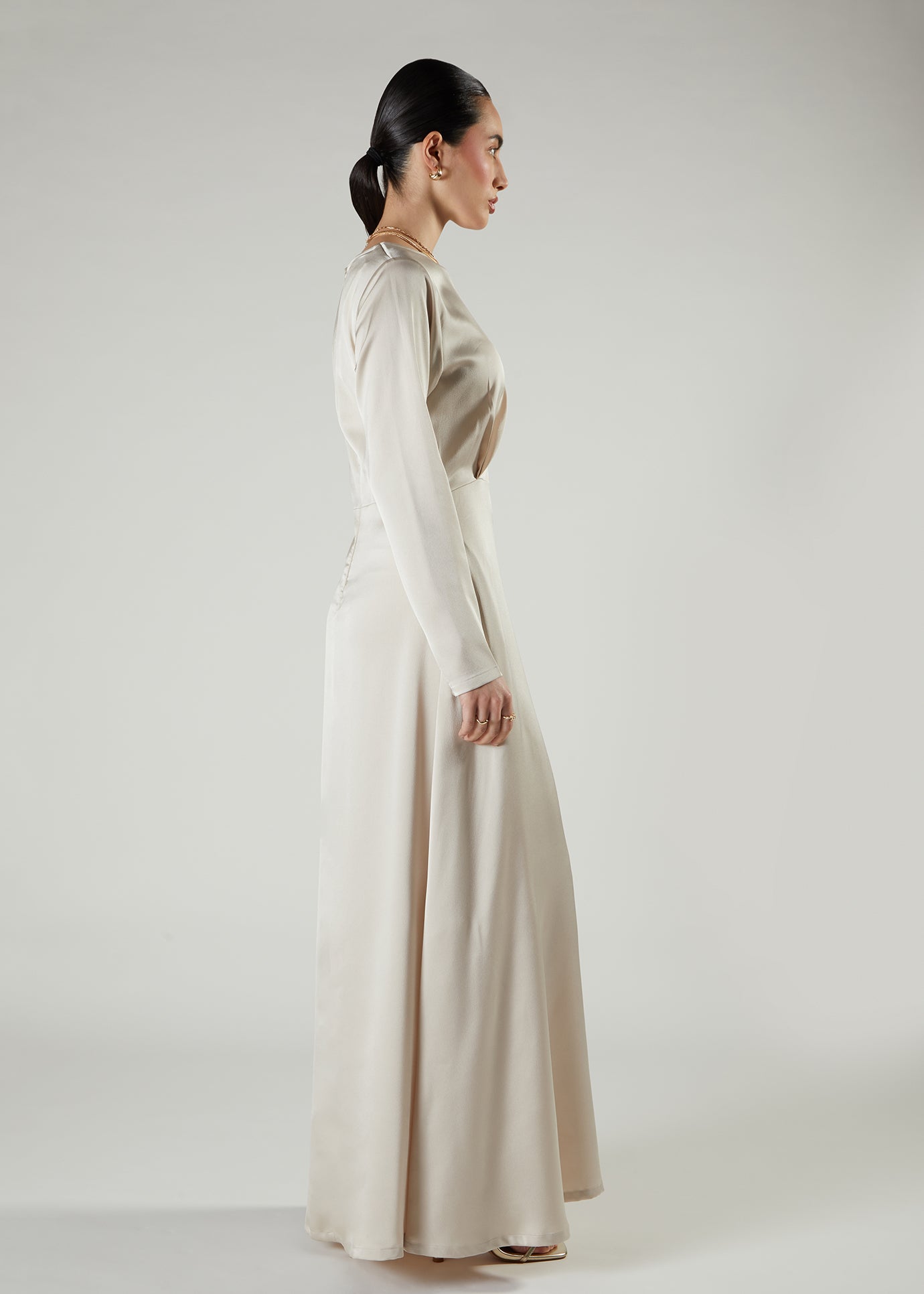 Maya Maxi Ivory | Modest Maxi Dresses | Aab Modest Wear Maya Maxi Ivory | Modest Maxi Dresses | Aab Modest Wear