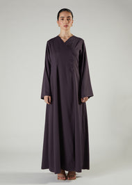 Plum Wrap Abaya