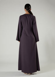 Plum Wrap Abaya