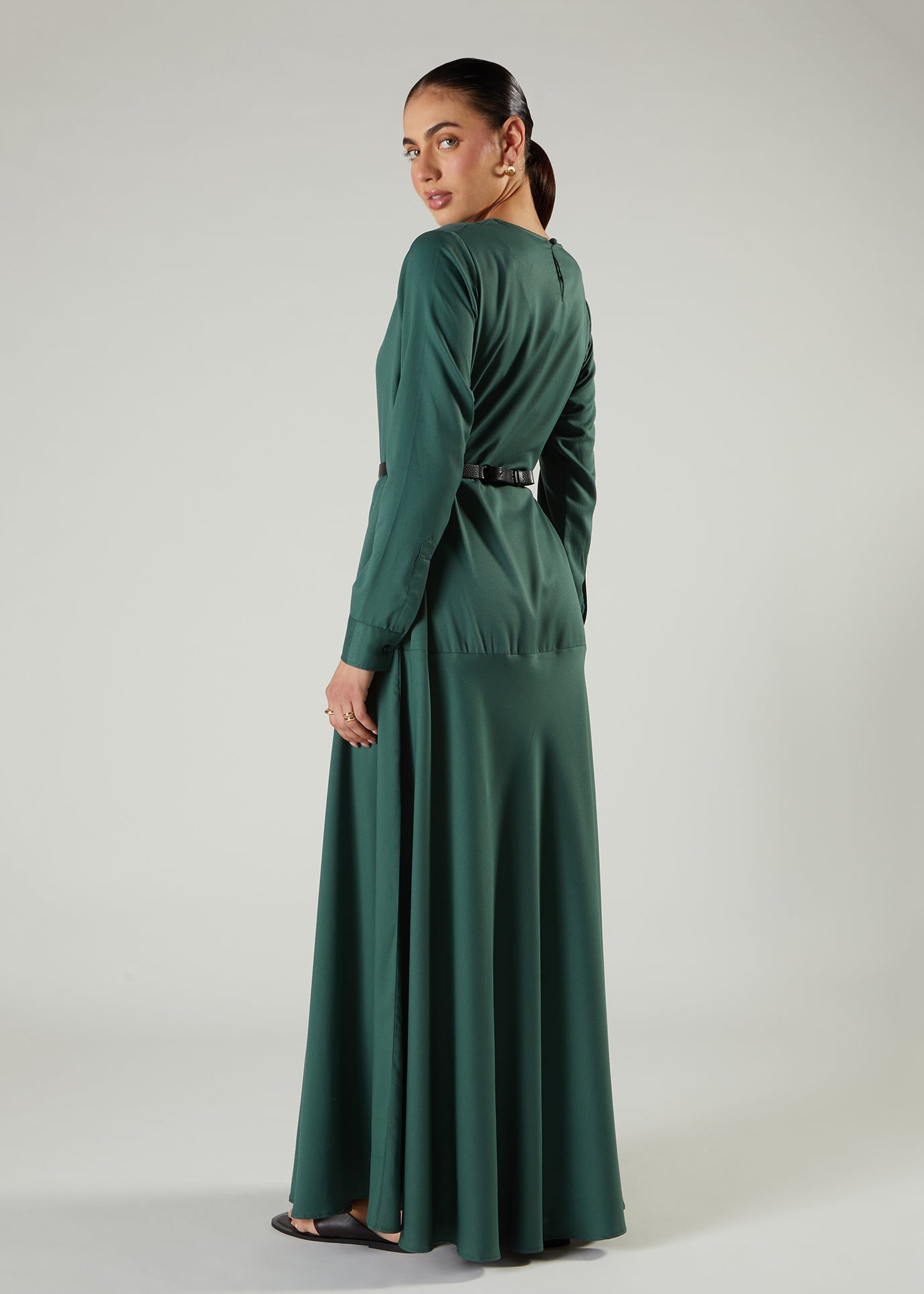Tiered Maxi Green | Modest Maxi Dresses