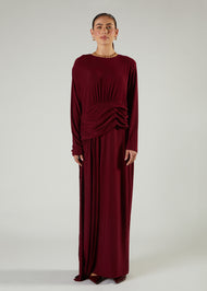 Alaia Maxi Burgundy