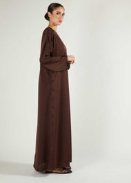 Side Button Maxi Gloss Brown