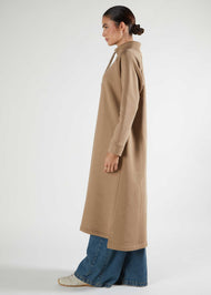 Funnel Neck Midi Nude