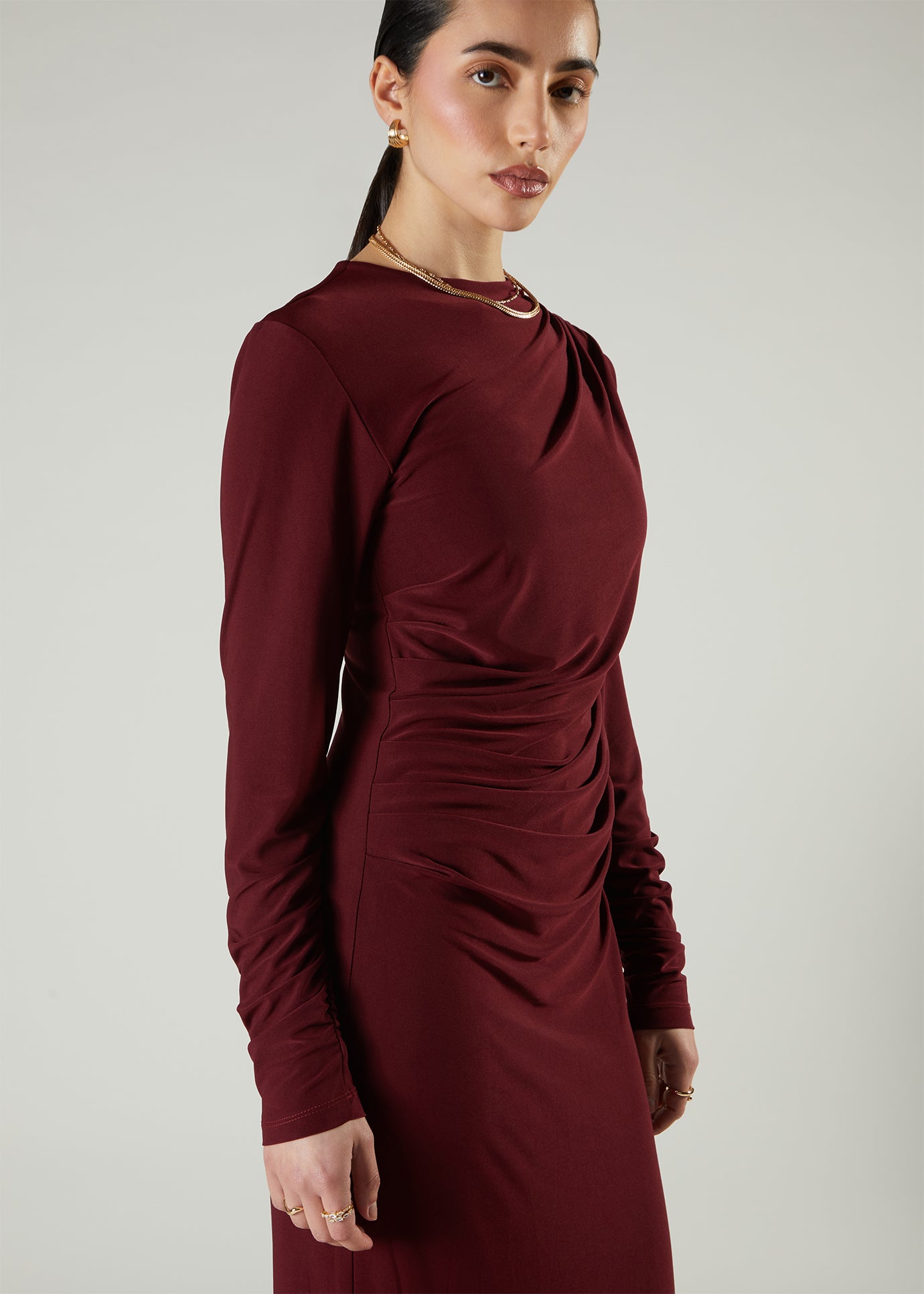 burgundy dress modest Anya Maxi Burgundy | Modest Maxi Dresses