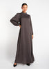 Balloon Sleeve Abaya Charcoal