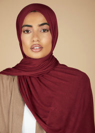 Berry Jersey Hijab