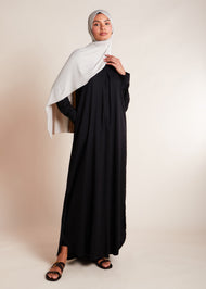 Black Linen Abaya