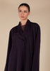 Blazer Neck Abaya Plum