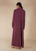 Blazer Neck Abaya Rose