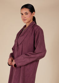 Blazer Neck Abaya Rose