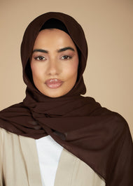 Brown Crepe Hijab
