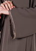 Fringed Open Abaya Mauve - Final Sale
