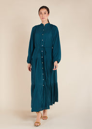 Dark Green Tiered Maxi
