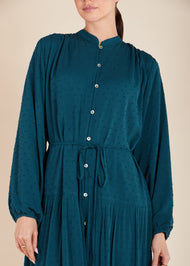 Dark Green Tiered Maxi