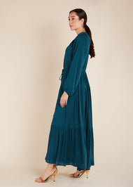 Dark Green Tiered Maxi
