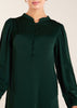 Crinkle Abaya Dark Green