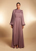 Crinkle Open Abaya Dusty Taupe