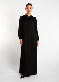 Crinkled Abaya Black