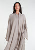 Crinkled Open Abaya Sand